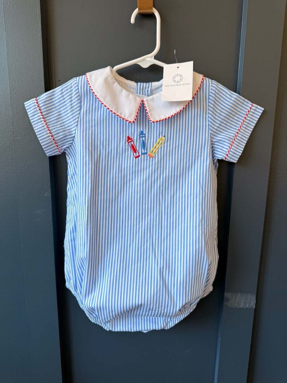 The Proper Peony NWT Sawyer School Boy Bubble - 24M